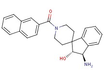 (2R*,3R*)-3-amino-1'-(2-naphthoyl)-2,3-dihydrospiro[indene-1,4'-piperidin]-2-ol