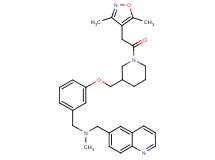 1-[3-({1-[(3,5-dimethyl-4-isoxazolyl)acetyl]-3-piperidinyl}methoxy)phenyl]-N-methyl-N-(6-quinolinylmethyl)methanamine