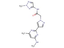 2-{4-[4-methyl-6-(methylamino)pyrimidin-2-yl]-1H-pyrazol-1-yl}-N-(2-methyl-2H-1,2,3-triazol-4-yl)acetamide