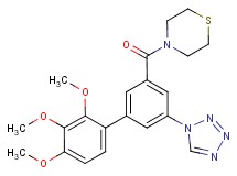 4-{[2',3',4'-trimethoxy-5-(1H-tetrazol-1-yl)-3-biphenylyl]carbonyl}thiomorpholine
