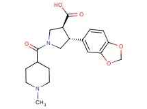 (3S*,4R*)-4-(1,3-benzodioxol-5-yl)-1-[(1-methylpiperidin-4-yl)carbonyl]pyrrolidine-3-carboxylic acid