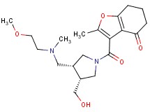 3-[((3R*,4R*)-3-(hydroxymethyl)-4-{[(2-methoxyethyl)(methyl)amino]methyl}pyrrolidin-1-yl)carbonyl]-2-methyl-6,7-dihydro-1-benzofuran-4(5H)-one