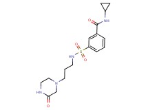 N-cyclopropyl-3-({[3-(3-oxopiperazin-1-yl)propyl]amino}sulfonyl)benzamide