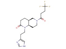(4aS*,8aR*)-1-[2-(1H-imidazol-4-yl)ethyl]-6-(4,4,4-trifluorobutanoyl)octahydro-1,6-naphthyridin-2(1H)-one