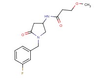 N-[1-(3-fluorobenzyl)-5-oxo-3-pyrrolidinyl]-3-methoxypropanamide