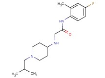 N-(4-fluoro-2-methylphenyl)-2-[(1-isobutylpiperidin-4-yl)amino]acetamide