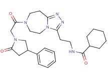 N-(2-{7-[2-(2-oxo-4-phenyl-1-pyrrolidinyl)acetyl]-6,7,8,9-tetrahydro-5H-[1,2,4]triazolo[4,3-d][1,4]diazepin-3-yl}ethyl)cyclohexanecarboxamide
