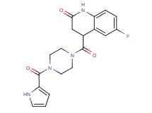 6-fluoro-4-{[4-(1H-pyrrol-2-ylcarbonyl)-1-piperazinyl]carbonyl}-3,4-dihydro-2(1H)-quinolinone