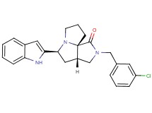 (3aS*,5S*,9aS*)-2-(3-chlorobenzyl)-5-(1H-indol-2-yl)hexahydro-7H-pyrrolo[3,4-g]pyrrolizin-1(2H)-one