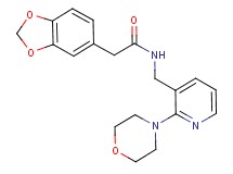 2-(1,3-benzodioxol-5-yl)-N-{[2-(4-morpholinyl)-3-pyridinyl]methyl}acetamide