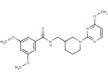 3,5-dimethoxy-N-{[1-(4-methoxypyrimidin-2-yl)piperidin-3-yl]methyl}benzamide