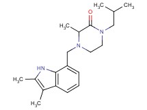 4-[(2,3-dimethyl-1H-indol-7-yl)methyl]-1-isobutyl-3-methyl-2-piperazinone