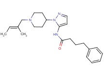 N-(1-{1-[(2E)-2-methyl-2-buten-1-yl]-4-piperidinyl}-1H-pyrazol-5-yl)-4-phenylbutanamide