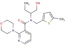 N-[1-(hydroxymethyl)propyl]-N-[(5-methyl-2-thienyl)methyl]-2-morpholin-4-ylnicotinamide