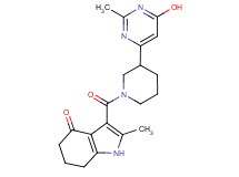 3-{[3-(6-hydroxy-2-methyl-4-pyrimidinyl)-1-piperidinyl]carbonyl}-2-methyl-1,5,6,7-tetrahydro-4H-indol-4-one