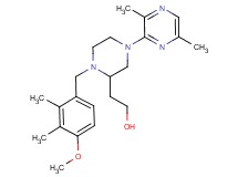 2-[4-(3,6-dimethyl-2-pyrazinyl)-1-(4-methoxy-2,3-dimethylbenzyl)-2-piperazinyl]ethanol