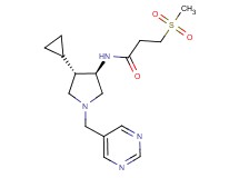 N-[rel-(3R,4S)-4-cyclopropyl-1-(5-pyrimidinylmethyl)-3-pyrrolidinyl]-3-(methylsulfonyl)propanamide hydrochloride