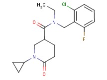 N-(2-chloro-6-fluorobenzyl)-1-cyclopropyl-N-ethyl-6-oxo-3-piperidinecarboxamide