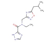 N-ethyl-N-[(5-isobutyl-1,2,4-oxadiazol-3-yl)methyl]-1H-1,2,4-triazole-5-carboxamide