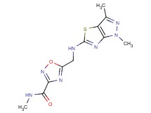 5-{[(1,3-dimethyl-1H-pyrazolo[3,4-d][1,3]thiazol-5-yl)amino]methyl}-N-methyl-1,2,4-oxadiazole-3-carboxamide