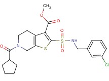 methyl 2-{[(3-chlorobenzyl)amino]sulfonyl}-6-(cyclopentylcarbonyl)-4,5,6,7-tetrahydrothieno[2,3-c]pyridine-3-carboxylate