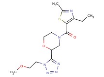 4-[(4-ethyl-2-methyl-1,3-thiazol-5-yl)carbonyl]-2-[1-(2-methoxyethyl)-1H-tetrazol-5-yl]morpholine