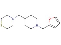 4-{[1-(2-furylmethyl)-4-piperidinyl]methyl}thiomorpholine bis(trifluoroacetate)