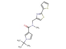 1-tert-butyl-N-methyl-N-{[2-(2-thienyl)-1,3-thiazol-4-yl]methyl}-1H-pyrrole-3-carboxamide