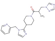 2-[(2-{1-[2-methyl-3-(1H-1,2,4-triazol-1-yl)propanoyl]piperidin-4-yl}-1H-imidazol-1-yl)methyl]pyridine