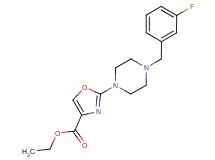 ethyl 2-[4-(3-fluorobenzyl)-1-piperazinyl]-1,3-oxazole-4-carboxylate