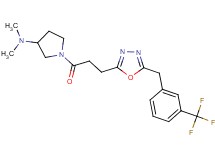 N,N-dimethyl-1-(3-{5-[3-(trifluoromethyl)benzyl]-1,3,4-oxadiazol-2-yl}propanoyl)-3-pyrrolidinamine