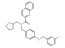 N-{4-[(3-fluorobenzyl)oxy]benzyl}-N-(tetrahydro-2-furanylmethyl)-2-quinolinecarboxamide
