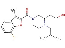 2-{4-[(7-fluoro-3-methyl-1-benzofuran-2-yl)carbonyl]-1-isobutyl-2-piperazinyl}ethanol