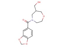 [4-(1,3-benzodioxol-5-ylcarbonyl)-1,4-oxazepan-6-yl]methanol