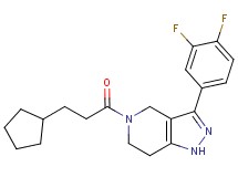 5-(3-cyclopentylpropanoyl)-3-(3,4-difluorophenyl)-4,5,6,7-tetrahydro-1H-pyrazolo[4,3-c]pyridine