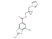 2-amino-N-{[1-(1H-imidazol-1-ylmethyl)cyclopropyl]methyl}-4-methyl-1,3-benzothiazole-6-carboxamide