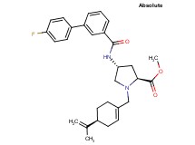 methyl (4R)-4-{[(4'-fluoro-3-biphenylyl)carbonyl]amino}-1-{[(4S)-4-isopropenyl-1-cyclohexen-1-yl]methyl}-L-prolinate