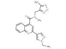 2-(1-ethyl-1H-pyrazol-4-yl)-N-methyl-N-[(4-methyl-1,2,5-oxadiazol-3-yl)methyl]quinoline-4-carboxamide