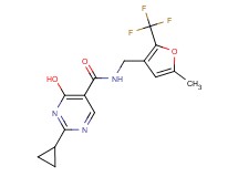 2-cyclopropyl-4-hydroxy-N-{[5-methyl-2-(trifluoromethyl)-3-furyl]methyl}pyrimidine-5-carboxamide