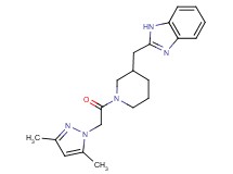 2-({1-[(3,5-dimethyl-1H-pyrazol-1-yl)acetyl]-3-piperidinyl}methyl)-1H-benzimidazole