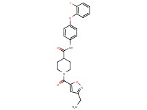 1-[(3-ethyl-5-isoxazolyl)carbonyl]-N-[4-(2-fluorophenoxy)phenyl]-4-piperidinecarboxamide