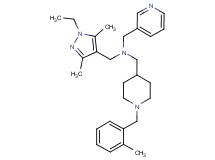 1-(1-ethyl-3,5-dimethyl-1H-pyrazol-4-yl)-N-{[1-(2-methylbenzyl)-4-piperidinyl]methyl}-N-(3-pyridinylmethyl)methanamine