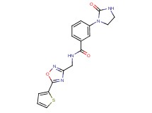 3-(2-oxoimidazolidin-1-yl)-N-{[5-(2-thienyl)-1,2,4-oxadiazol-3-yl]methyl}benzamide