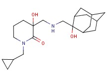 1-(cyclopropylmethyl)-3-hydroxy-3-({[(2-hydroxy-2-adamantyl)methyl]amino}methyl)piperidin-2-one
