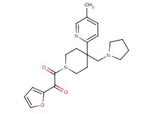 1-(2-furyl)-2-[4-(5-methylpyridin-2-yl)-4-(pyrrolidin-1-ylmethyl)piperidin-1-yl]-2-oxoethanone