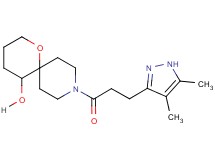 9-[3-(4,5-dimethyl-1H-pyrazol-3-yl)propanoyl]-1-oxa-9-azaspiro[5.5]undecan-5-ol