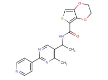 N-[1-(4-methyl-2-pyridin-4-ylpyrimidin-5-yl)ethyl]-2,3-dihydrothieno[3,4-b][1,4]dioxine-5-carboxamide