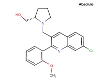 ((2S)-1-{[7-chloro-2-(2-methoxyphenyl)-3-quinolinyl]methyl}-2-pyrrolidinyl)methanol