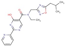N-ethyl-4-hydroxy-N-[(5-isobutyl-1,2,4-oxadiazol-3-yl)methyl]-2-pyridin-2-ylpyrimidine-5-carboxamide