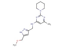 N-{[5-(methoxymethyl)-1H-pyrazol-3-yl]methyl}-6-methyl-2-piperidin-1-ylpyrimidin-4-amine